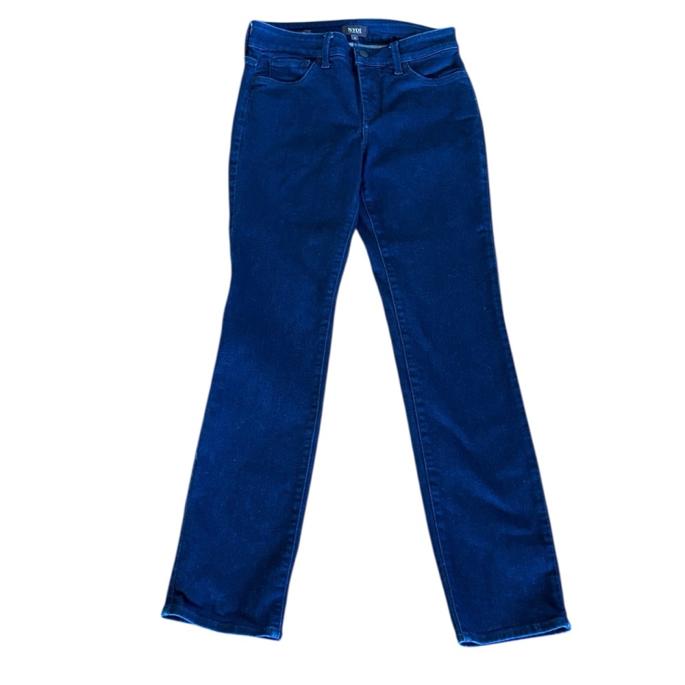 NYDJ Sheri Slim Straight‎ Leg Blue Jeans Size 6